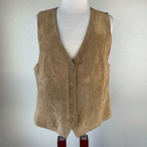 CLifford & Willis Leather Dress Vest Size M EUC